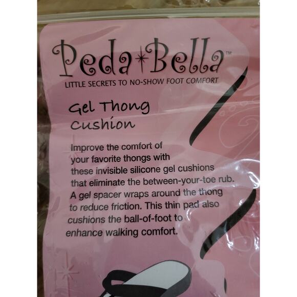 Peda Bella Gel Thong Cushion Silicone Foot Pads for Flip Flops 1 Pair NEW Sealed - Picture 5 of 8